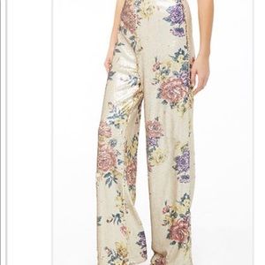 Floral Sequin Pants